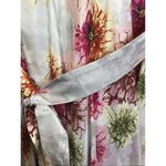 Ala. Von Auersperg 100% Silk Dress Sz. Lrg Silver NWT Floral handkerchief hem Size L Photo 7
