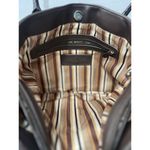 Tiganelli Chocolate Brown Black Leather Shoulder Bag Classic EUC Photo 10