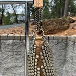 Betsey Johnson Vtg Handbag Y2K Glitter Copper Rhinestone Barrel Shoulder Bag Photo 3