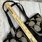 Coach  Black and Cream Signature Tote Patent Leather Handles Trim Y2K  Classic Photo 12