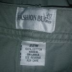 Fashion Bug  22W Cotton Tea Green Painter Pants Plus Photo 8