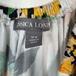 Jessica London  Sz 14 W Flounce Maxi Dress Floral White Yellow Sleeveless Photo 6