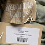 NWT Araminta James Women's Velour Trackpant Khaki Green XS Sweatpants Photo 4