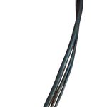 Chico's  Multi-Strand Black Leather Necklace Purple Stone Pendant Silver Tone Adj Photo 2