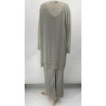 Vintage Scala Beaded Gown Matching Set Semi Sheer Duster Silver Plus Womens 1X Photo 6