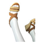 G.H Bass & co women’s size 8.5 espadrille heels brown with beige rope detail​​ Photo 5