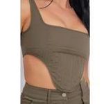 Pretty Little Thing * Plus Size US 20 Structured Twill Dip Hem Cargo Corset Photo 11