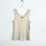 Everlane Pointelle Button Tank Top Beige Photo 1
