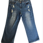 !it Amanda High Rise Slim Ankle Blue Jeans Distressed Flare Jeans Size 22 Photo 0