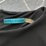 Alice + Olivia Solid Black A Line Fit and Flare Mini Dress Size 2 Photo 4