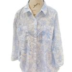 Croft & Barrow  Womens Shirt Button down Sz Petite PXXL Floral Print Garden Party Photo 1