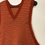 Handmade Rust Orange Crochet Knit oversized Vest or sleeveless dress Photo 1