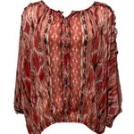 Liverpool coral ikat blouse sz L Photo 0