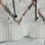 POL  Knit Hoodie Sweater Size Small V-Neck Pullover Diamond Pattern Photo 7