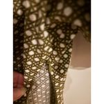 Talbots Stretch Geometric Print Button Front Shirt Women Size 14 Olive White Photo 4