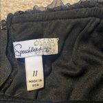 Speechless  Strapless 3D Floral Top Pleated Maxi Dress Black Gown Size 11 Photo 4