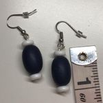 Blue dangle earrings bead handmade MunandMe Photo 2