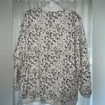 Aerie Leopard Cheetah Print Tan Cream Oversized Pullover 1/4 Zip Sweatshirt med Photo 5