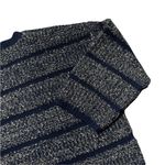 Anthropologie HWR Navy Blue Metallic Crewneck Sweater L Photo 5