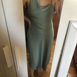 Lulus Sage Green Asymmetrical Midi Dress Photo 7