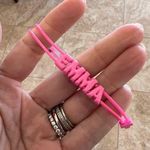 Bauble Bar Like New EMMA Pink Rubber Plastic Adjustable Bracelet Photo 0