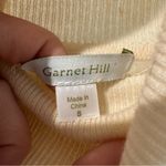 Garnet Hill  Neutral Colorblock Cashmere Turtleneck Sweater Size Small Photo 1