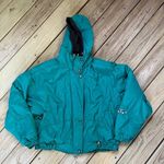 Obermeyer Women's Vintage Hooded Ski Jacket Teal Size 14 Photo 0