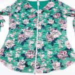 No Boundaries  Y2K Style Floral Printed Lacy Tiered Ruffle Sleeve V-neck Top Photo 13