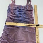 Nookie  Dress Womens Medium Blue Purple‎ Vision Midi Mesh Corset Square Neck Photo 8