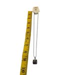 Silver toned and burgundy red rhinestone pendant necklace Gray Photo 5