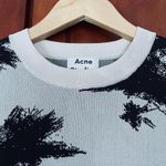 Acne Studios Sweater Ink Splatter Print Short Sleeve Size Small FLAWS Photo 2