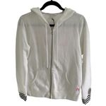 Victoria's Secret “Love Angel” Zip Up Hoodie Sweatshirt Long Sleeve White Sz S Photo 0