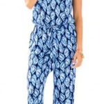 Lilly Pulitzer ‎ Dusk Jumpsuit Shell High Tide L Photo 0