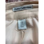 Dalia Collection  Women's 10 Tan Blue Floral Knee Length Skirt Photo 3