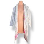 Liz Claiborne New York Petal Pink Floral Lined Tan Cotton Trench Coat Petite Photo 7