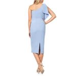 Dress the Population  Tiffany One-Shoulder Midi Dress in Sky Size Medium Photo 1