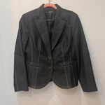Kasper Dark denim blazer jacket sz 12 Petite Gray Photo 0