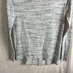 Columbia  Boat Neck White/Gray Marble Striped Long Sleeve Top Size Small Photo 5