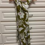 ZARA Olive Floral Maxi Dress Photo 1