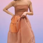 Anthropologie X OhSevenDays Tiered Sheer Midi Dress Photo 1