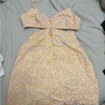 ZARA  Light Pink and White Cutout Dress Photo 1