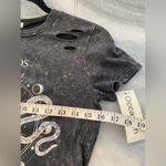 NWT Occasion Size S Black Acid Wash Distressed Cosmos Tee Shirt Moon Cycle Snake Photo 10