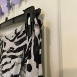 EUC Vintage CHAUS women’s black white zebra print lined ruffle maxi skirt size 8 Photo 2