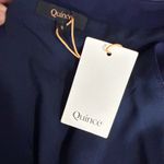 Quince  Stretch Crepe Vest, Textured Navy, S Photo 2