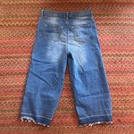 LASCANA FADED INDIGO WASH CROP STRETCH JEANS Blue Size 6 Photo 3
