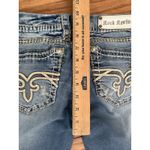 Rock Revival  Women's Heidi Capri Jeans Distressed Embellished Denim Size 30 Photo 5