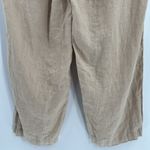 Quince  100% European Linen Pants in Driftwood Tan Cropped Women's Size Large Photo 8