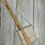 Vintage White Glass Beaded Patterned Crossbody Bag Art Deco Pearl Strap Party Photo 10