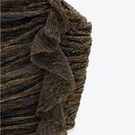 ZARA Gold Silver lurex Metallic Sleeveless Short Crop Top w/Ruffle Front Sz L Photo 5