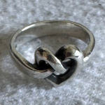 James Avery VINTAGE  Silver Heart Knot Ring Size 7.5 Photo 0